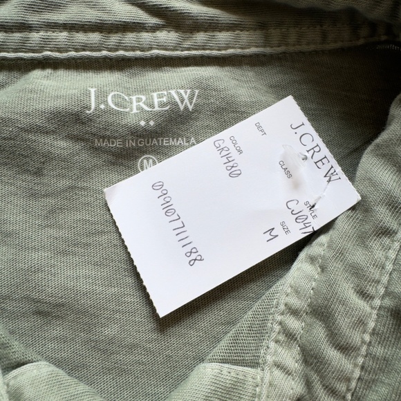 J. Crew Factory Garment-dyed polo shirt • size medium• CJ047 • Quarry Green - Picture 8 of 8